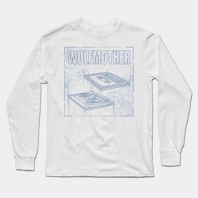 Wolfmother - Technical Drawing Long Sleeve T-Shirt by Vector Empire